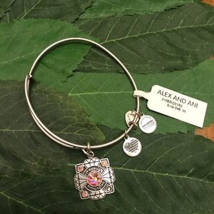 Alex and Ani Silver Bride Charm Bracelet